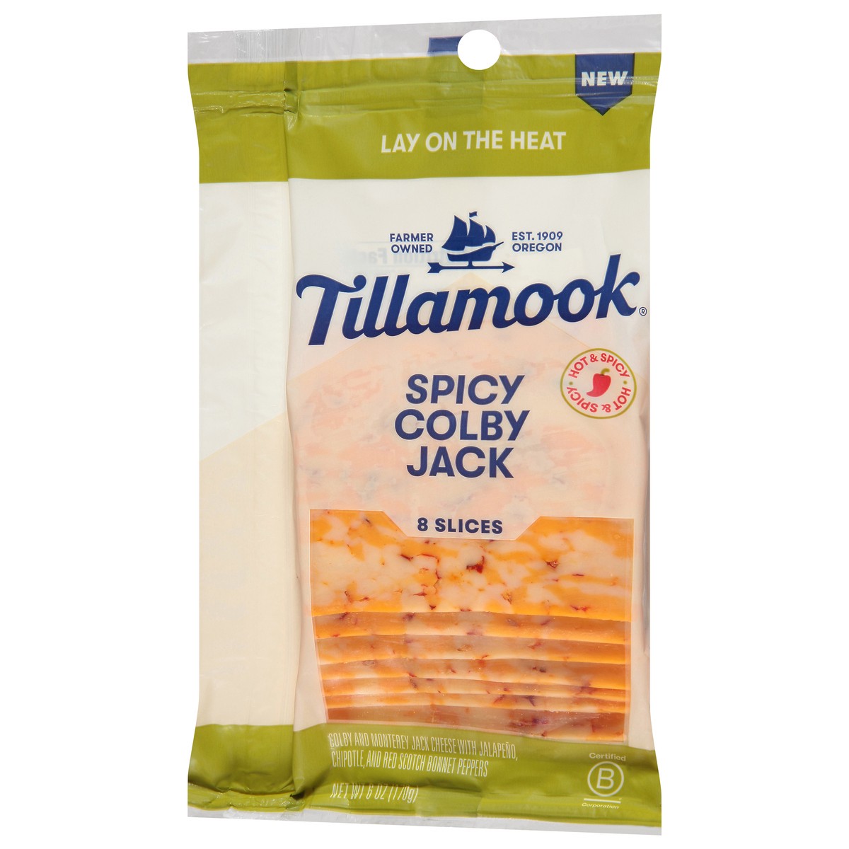 slide 14 of 15, Tillamook Spicy Colby Jack Cheese Slices - 6 oz, 6 oz