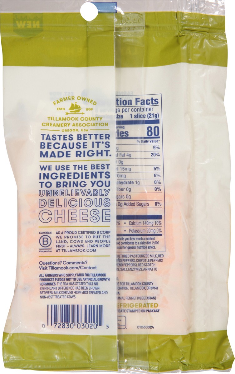 slide 4 of 15, Tillamook Spicy Colby Jack Cheese Slices - 6 oz, 6 oz