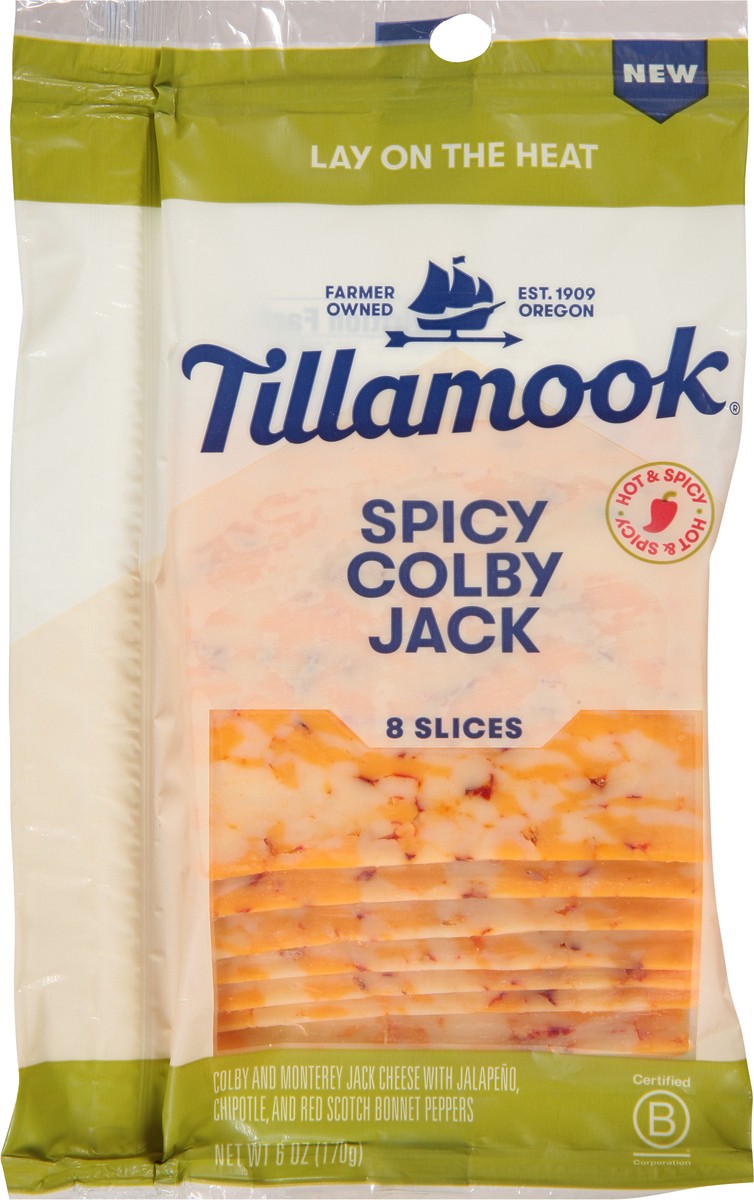 slide 13 of 15, Tillamook Spicy Colby Jack Cheese Slices - 6 oz, 6 oz