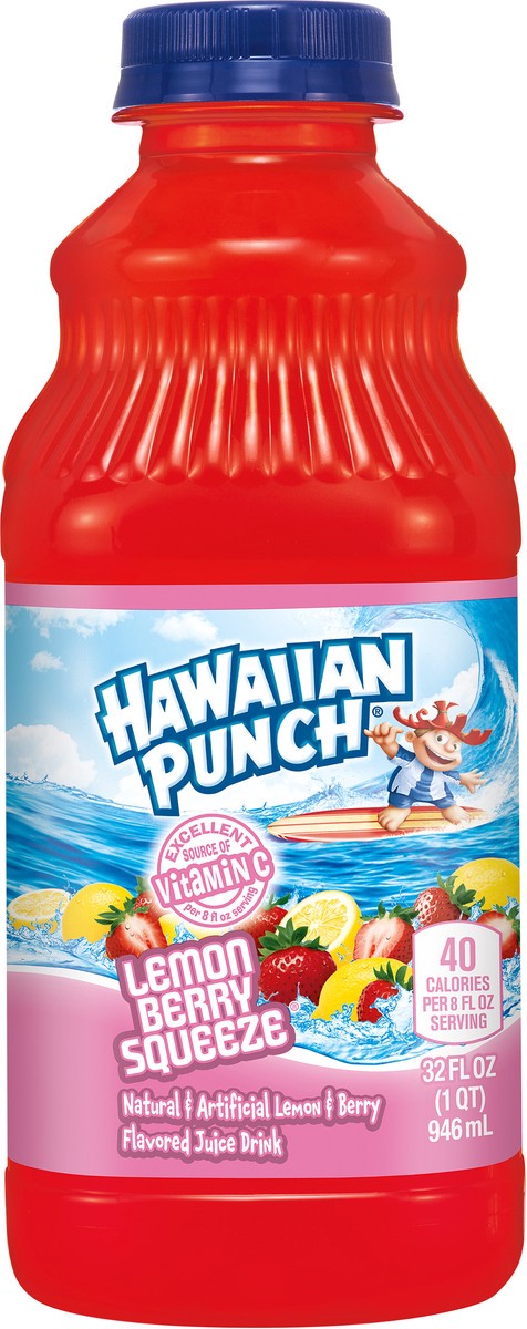 slide 1 of 5, Hawaiian Punch Lemon Berry Squeeze Juice Drink, 32 fl oz bottle, 32 fl oz