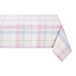 Design Imports Oh Hoppy Day Plaid Tablecloth