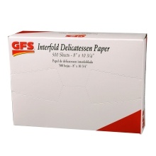 slide 1 of 1, GFS Interfold Delicatessen Paper - 8 x 10.75", 500 ct