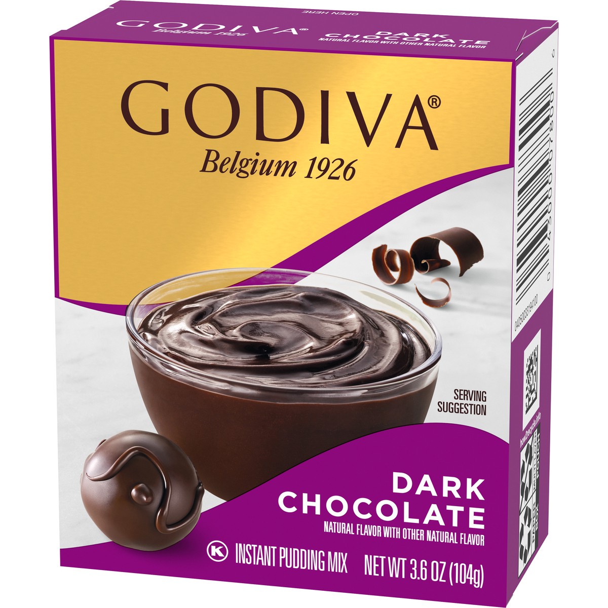 slide 5 of 9, Godiva Dark Chocolate Instant Pudding Mix, 3.6 oz Box, 3.6 oz