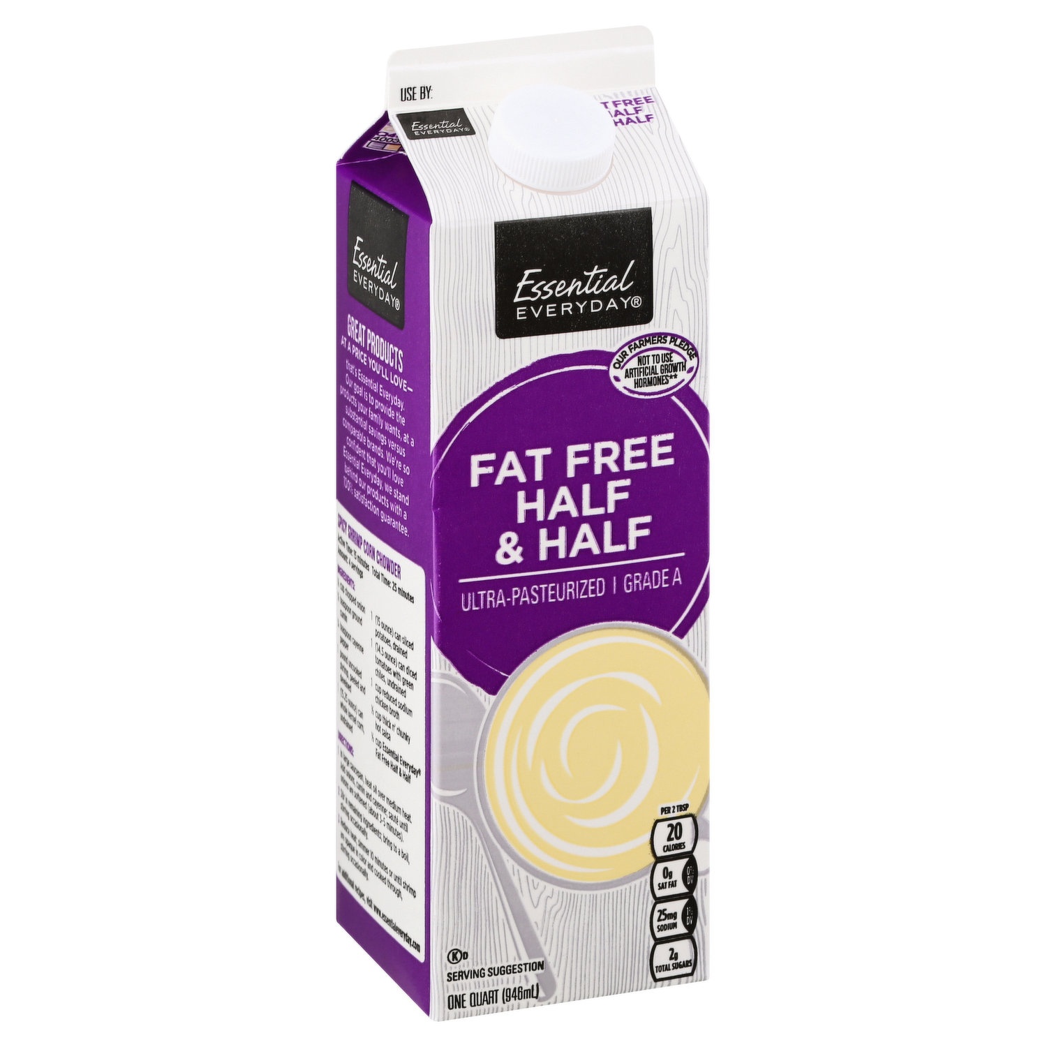 slide 1 of 1, Essential Everyday Ee Half & Half Fat Free, 1 ct