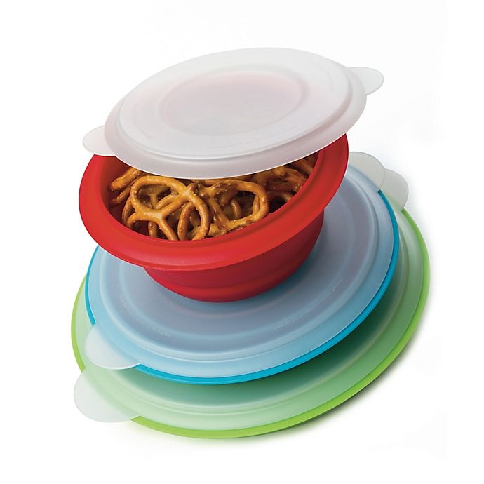 slide 2 of 2, Progressive Prepworks Collapsible Storage Bowls with Lids, 3 ct