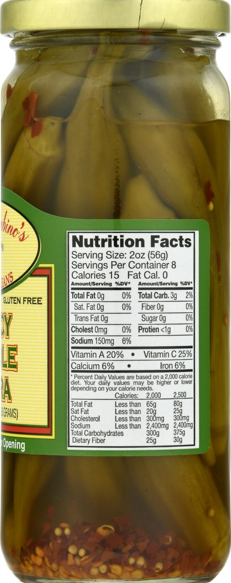 slide 12 of 13, Joe Gambinos Whole Spicy Okra 16 oz, 16 oz