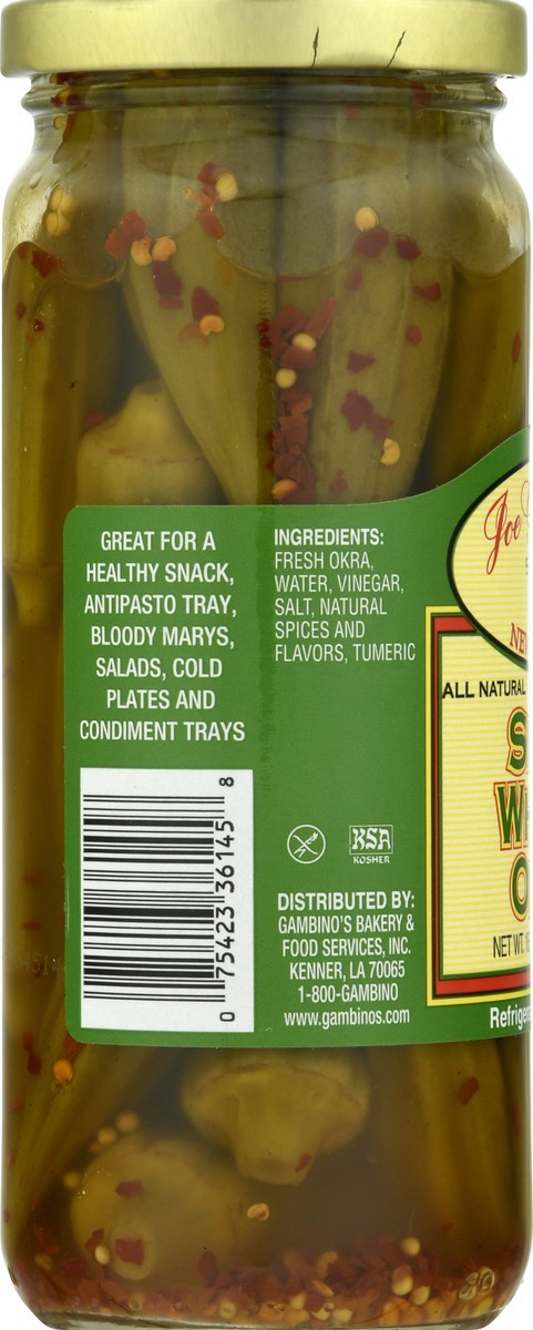 slide 7 of 13, Joe Gambinos Whole Spicy Okra 16 oz, 16 oz