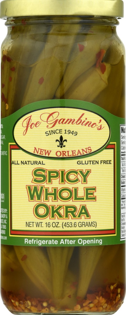 slide 11 of 13, Joe Gambinos Whole Spicy Okra 16 oz, 16 oz