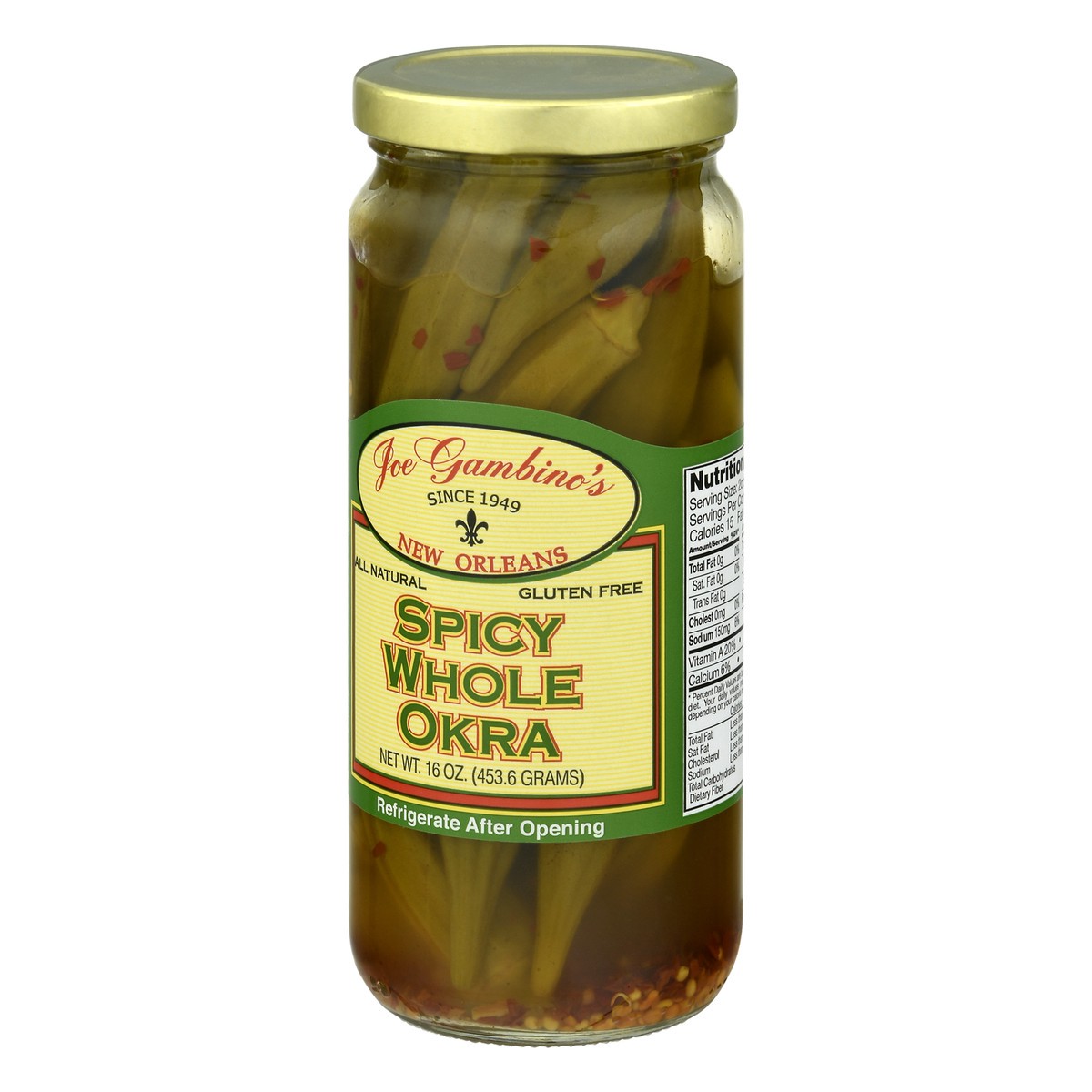 slide 9 of 13, Joe Gambinos Whole Spicy Okra 16 oz, 16 oz