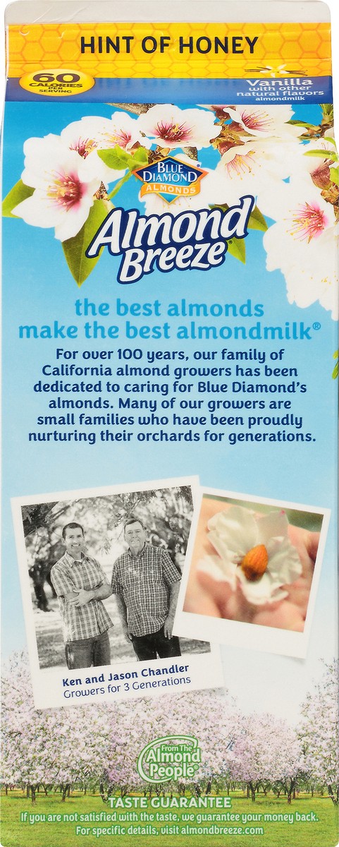 slide 4 of 9, Almond Breeze Hint of Honey Vanilla Almondmilk 0.5 gl, 1/2 gal