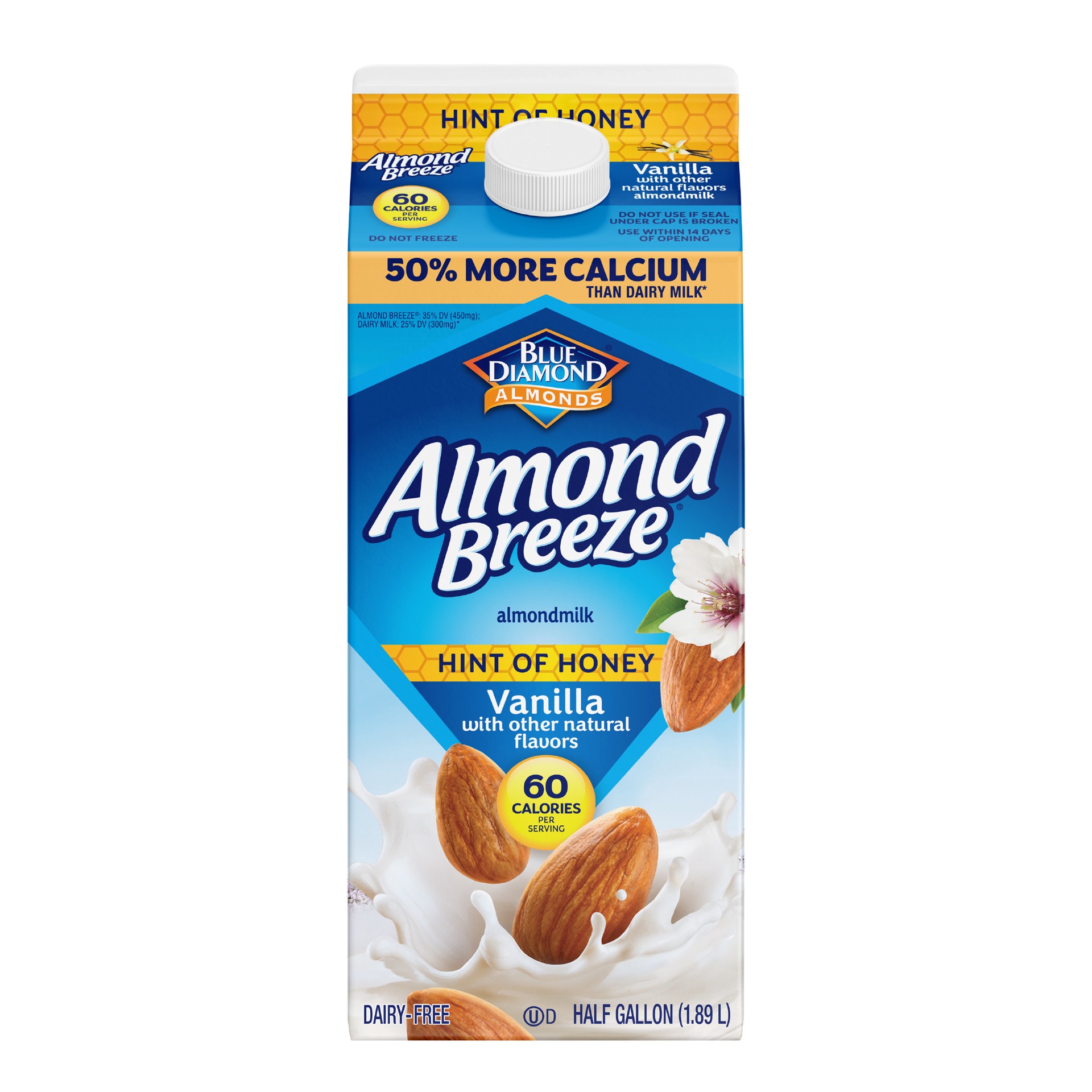 slide 1 of 9, Almond Breeze Hint of Honey Vanilla Almondmilk, 64 oz, 64 oz