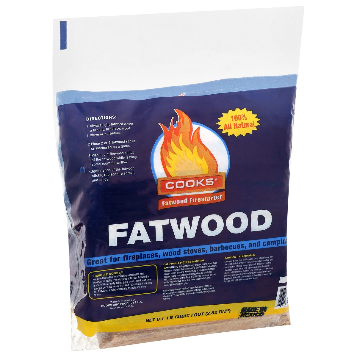 slide 4 of 4, Cook's Fatwood Firestarter 1 Each, 1 ct