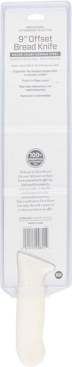 slide 2 of 12, First Street 9 Inch Offset Bread Knife, 1 ct