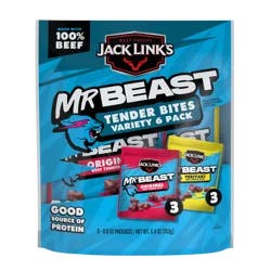 Jack Link's Mr Beast Original and Teriyaki Tender Bites, 5.4 oz