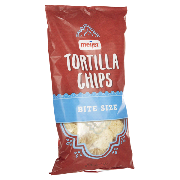 slide 4 of 29, Meijer White Round Bite Sized Tortilla Chips, 13 oz