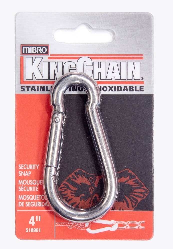 slide 1 of 1, Mibro Kingchain Stainless Steel Security Snap, 4 in