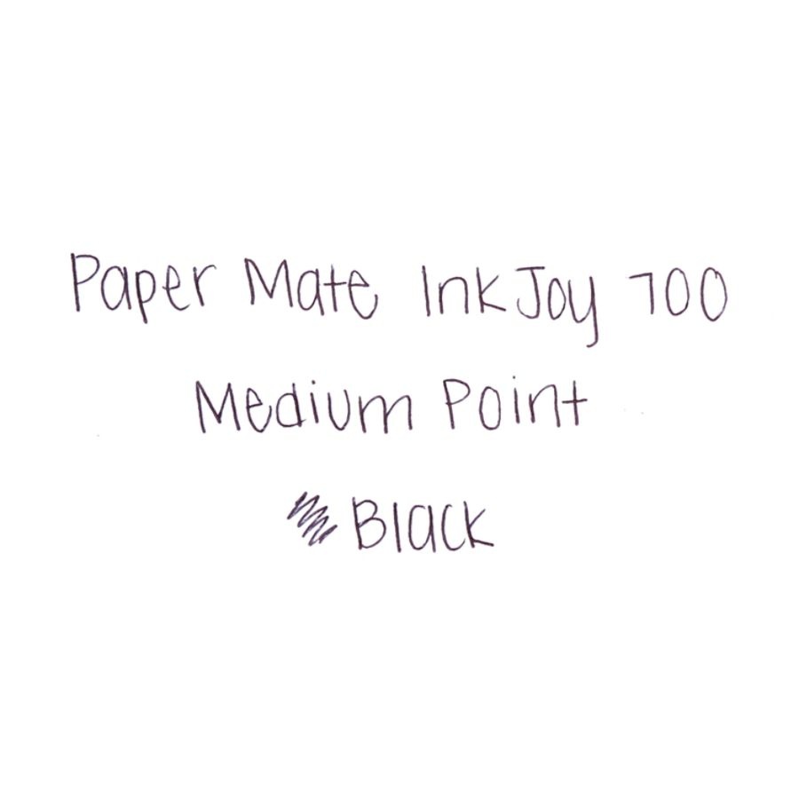 slide 4 of 5, Paper Mate Inkjoy 700Rt Retractable Ballpoint Pens, Medium Point, 1.0 Mm, White Barrels, Black Ink, Pack Of 4, 4 ct