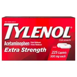 Tylenol Extra Strength Pain Reliever & Fever Reducer Caplets - Acetaminophen - 225ct