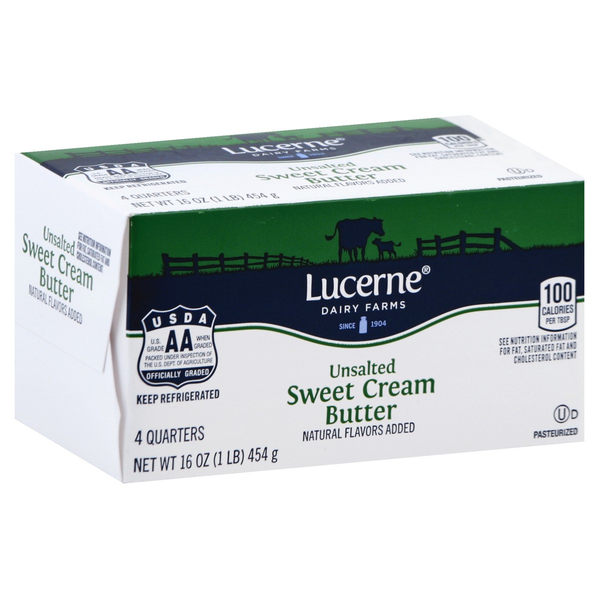 slide 6 of 6, Lucerne Dairy Farms Butter, Sweet Cream, Unsalted, 4 ct