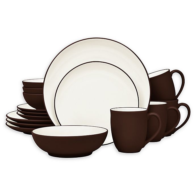 slide 1 of 1, Noritake Colorwave Coupe Dinnerware Set - Chocolate, 16 ct