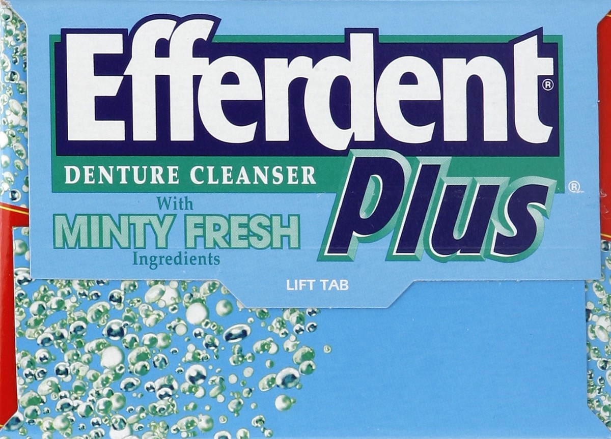 slide 2 of 5, Efferdent Plus Anti-Bacterial Denture Cleanser in Extreme Minty Fresh Tablets, 36 ct