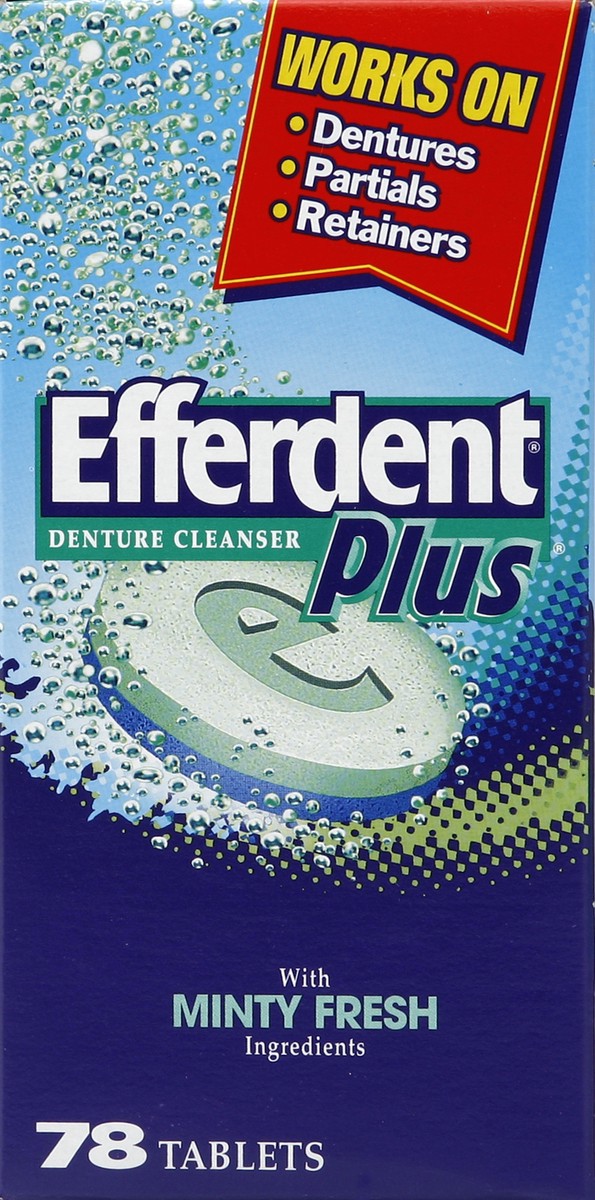 slide 3 of 5, Efferdent Plus Anti-Bacterial Denture Cleanser in Extreme Minty Fresh Tablets, 36 ct
