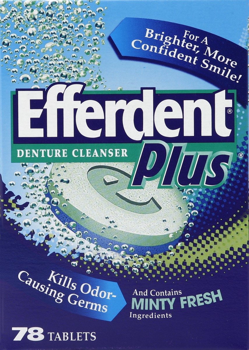 slide 4 of 5, Efferdent Plus Anti-Bacterial Denture Cleanser in Extreme Minty Fresh Tablets, 36 ct