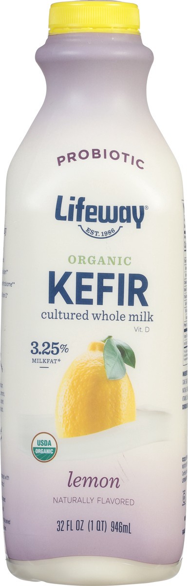 slide 6 of 9, Lifeway Organic Lemon Kefir Whole Milk, 32 oz