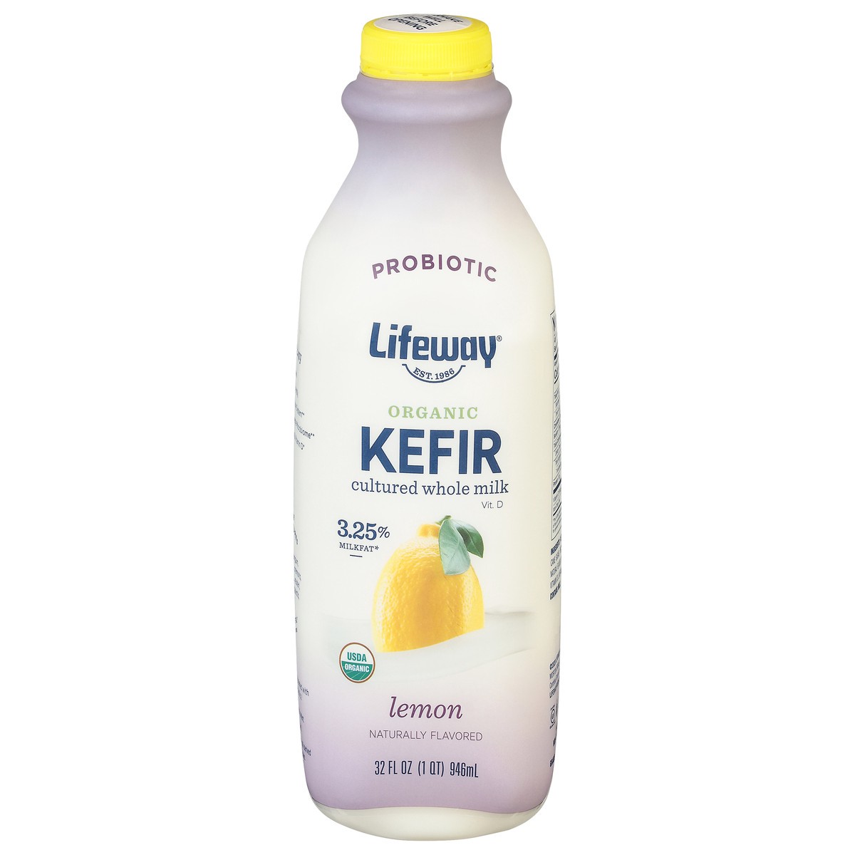 slide 1 of 9, Lifeway Organic Lemon Kefir Whole Milk, 32 oz