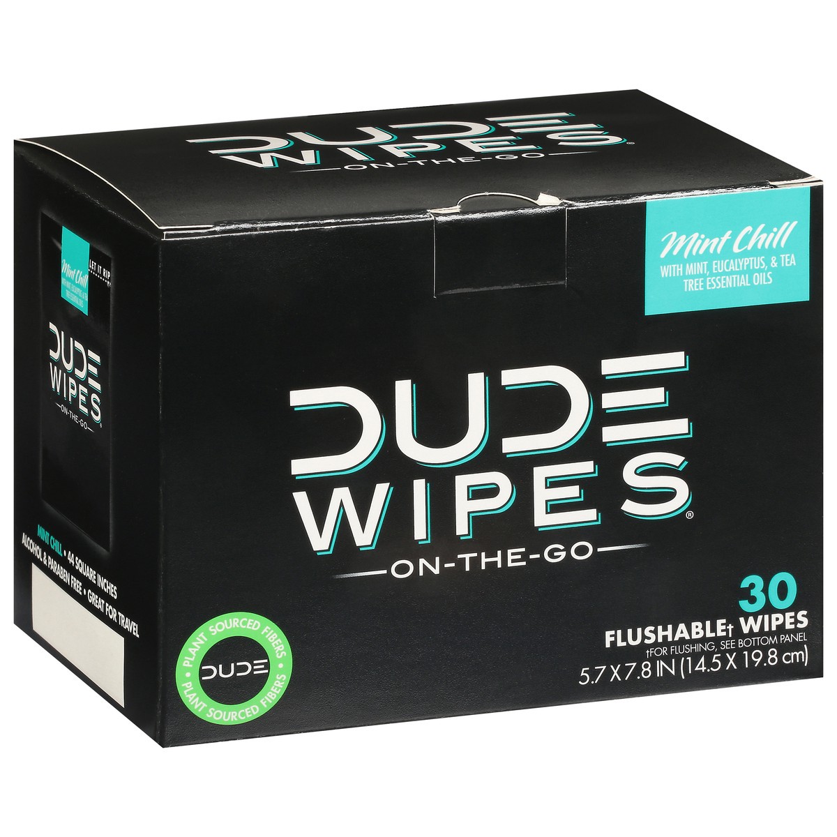 slide 7 of 9, DUDE On-The-Go Mint Chill Flushable Wipes 30 ea, 30 ct