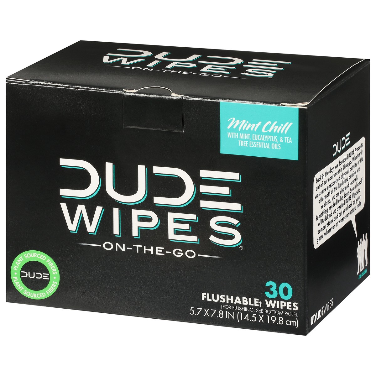 slide 4 of 9, DUDE On-The-Go Mint Chill Flushable Wipes 30 ea, 30 ct