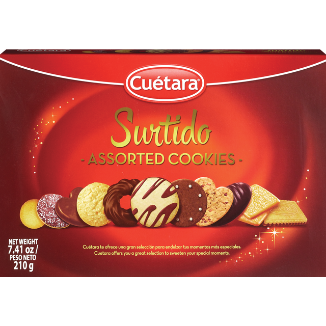 slide 1 of 1, Cuetara Surtido Cookies, 7.4 oz