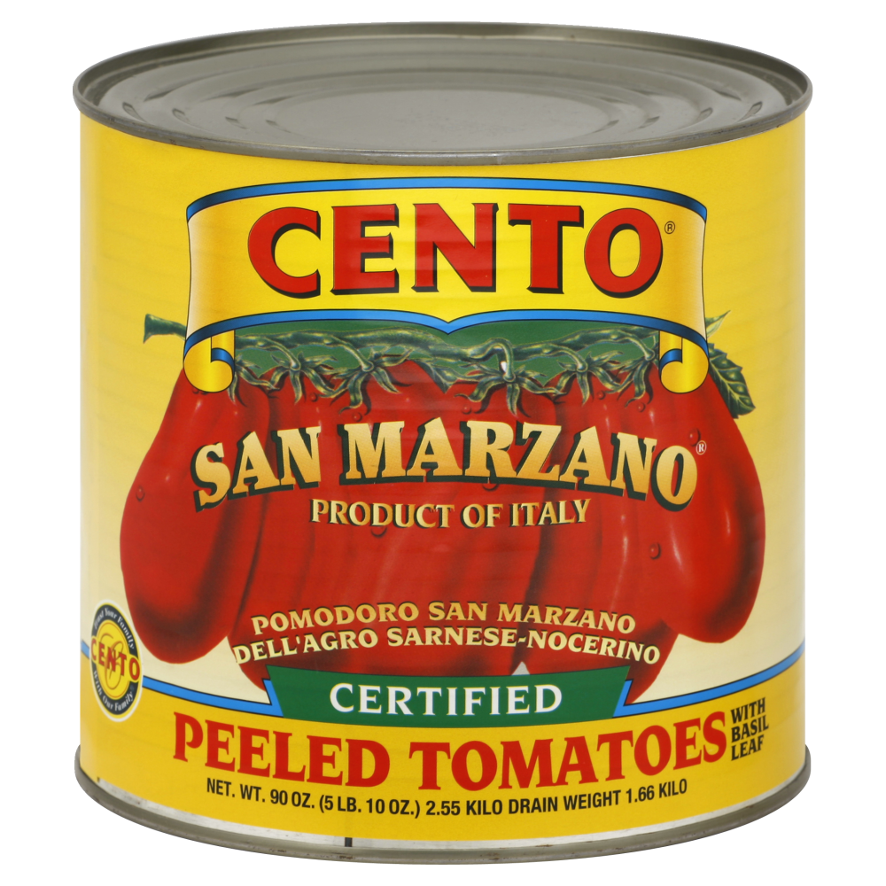 slide 1 of 1, Cento Peeled Tomatoes, 90 oz