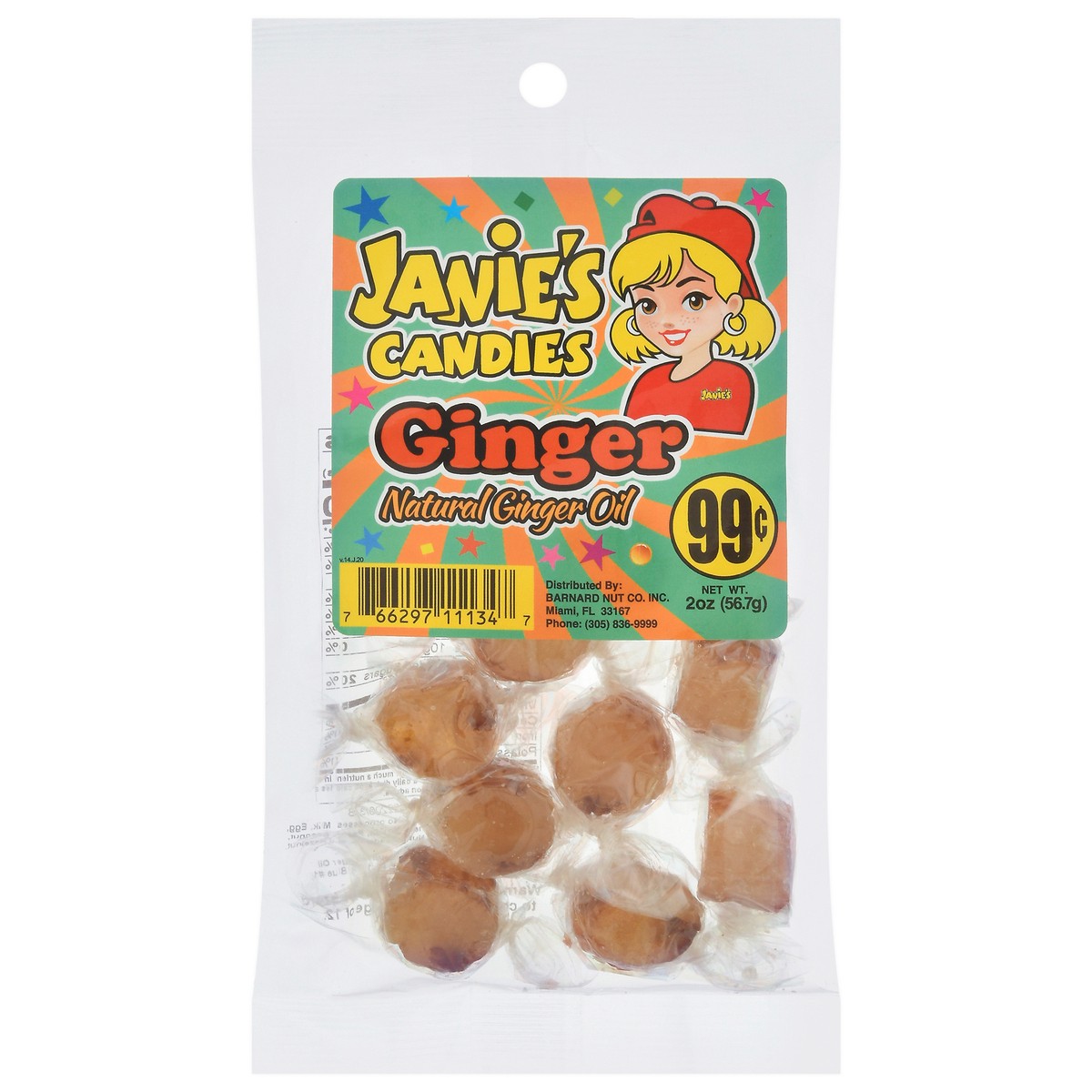 slide 1 of 9, Janie's Candies Ginger Candy 2 oz, 2 ct
