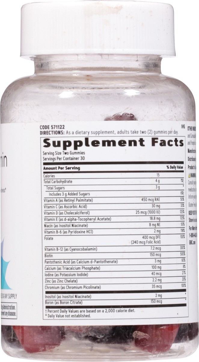slide 12 of 12, GNC Women's Multivitamin Gummy, 1 ct