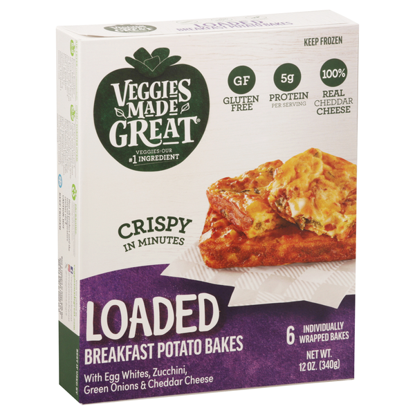 slide 1 of 1, Veggies Made Great, Loaded Breakfast Potato Bakes, 6ct, 12 oz