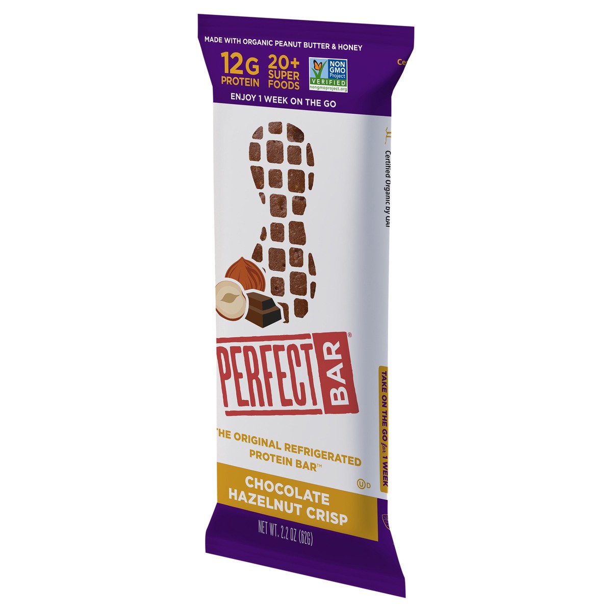 slide 2 of 9, Perfect Bar Original Refrigerated Protein Bar, Chocolate Hazelnut Crisp, 2.3 Ounce Bars, 2.2 oz