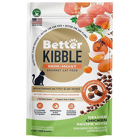 slide 1 of 1, Better Kibble Semi-moist Cat Food Chicken 16oz - 16 OZ, 16 oz