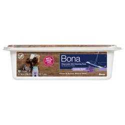 Bona Disposable Wet Cleaning Pads for Hardwood Floors with Lavender 12 Ct