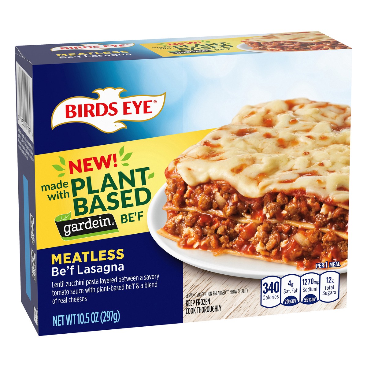 slide 4 of 13, Birds Eye Meatless Be'f Lasagna 10.5 oz, 10.5 oz