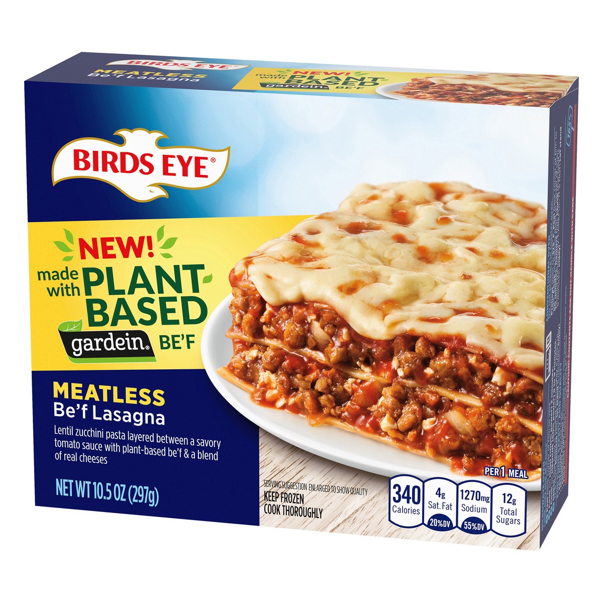 slide 11 of 13, Birds Eye Meatless Be'f Lasagna 10.5 oz, 10.5 oz