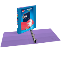slide 3 of 5, Avery 3-Ring Dual Color Heavy-Duty View Binder, 1" Slant Rings, 49% Recycled, Pool Blue/Lavender, 1 in