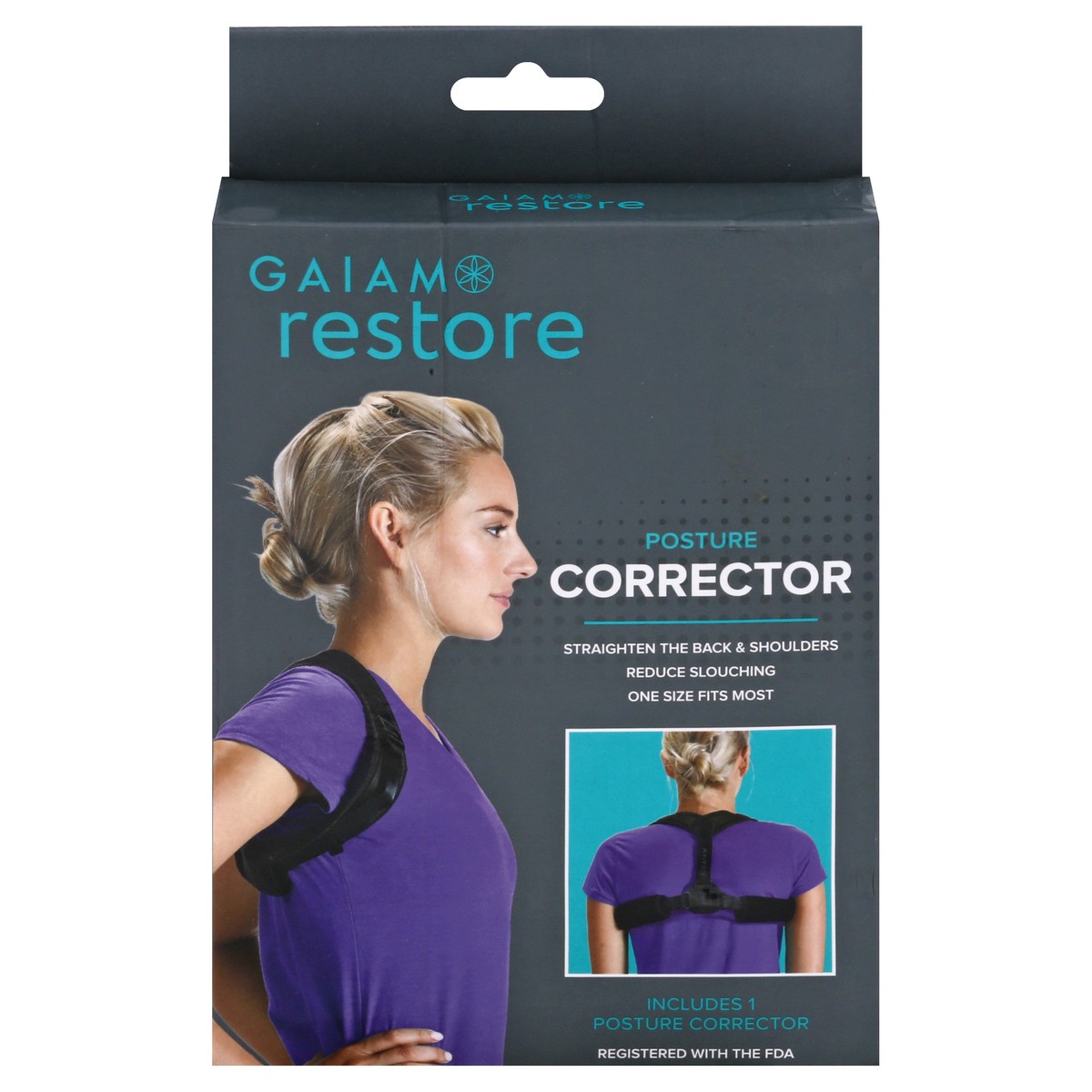 slide 1 of 9, Gaiam Restore Posture Corrector 1 ea, 1 ct
