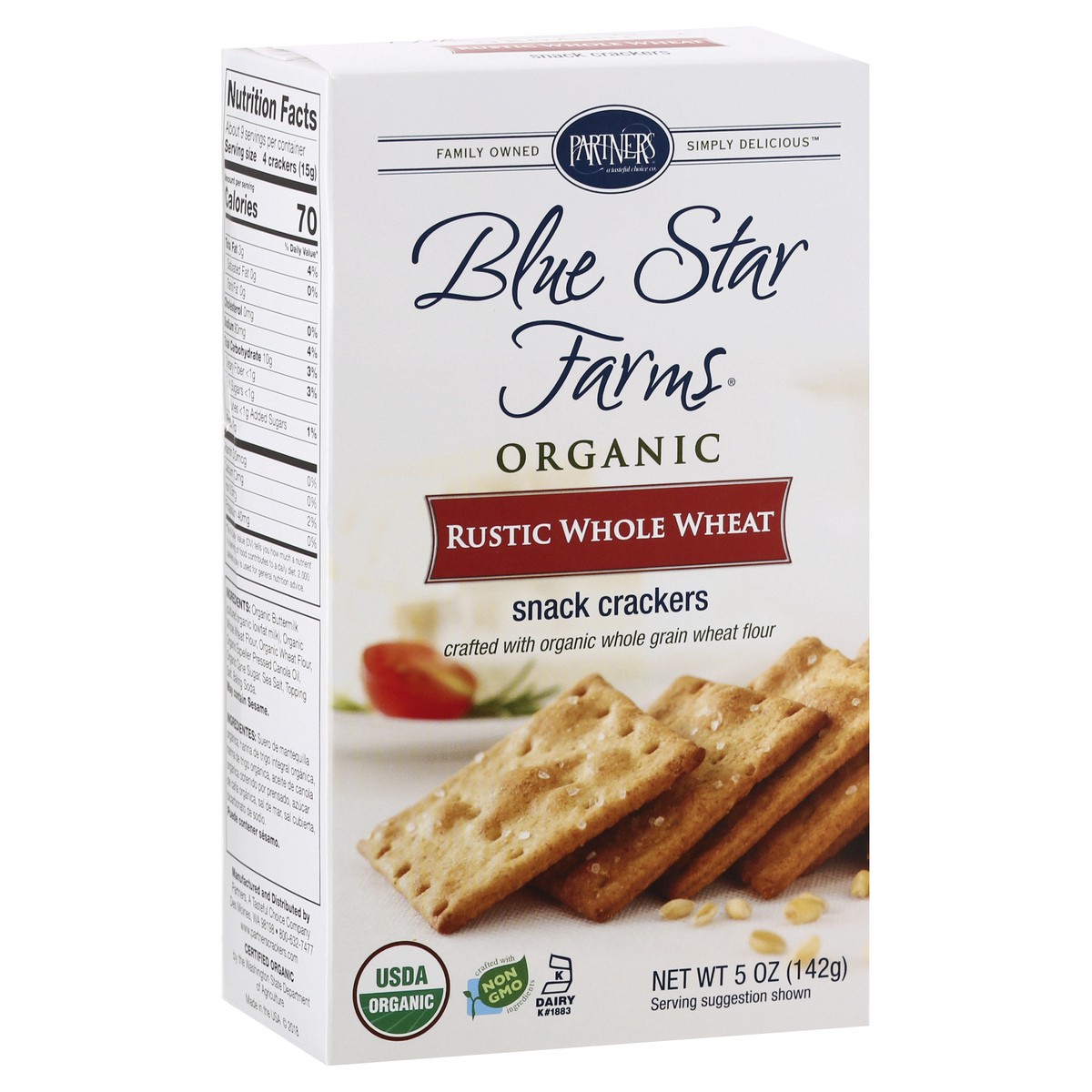 slide 2 of 9, Blue Star Farms Blue Star Organic Ground Wheat Cracker, 5 oz