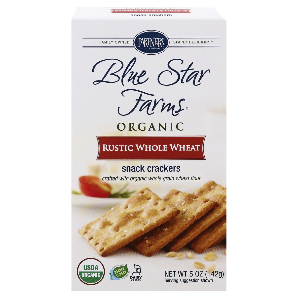 slide 1 of 9, Blue Star Farms Blue Star Organic Ground Wheat Cracker, 5 oz