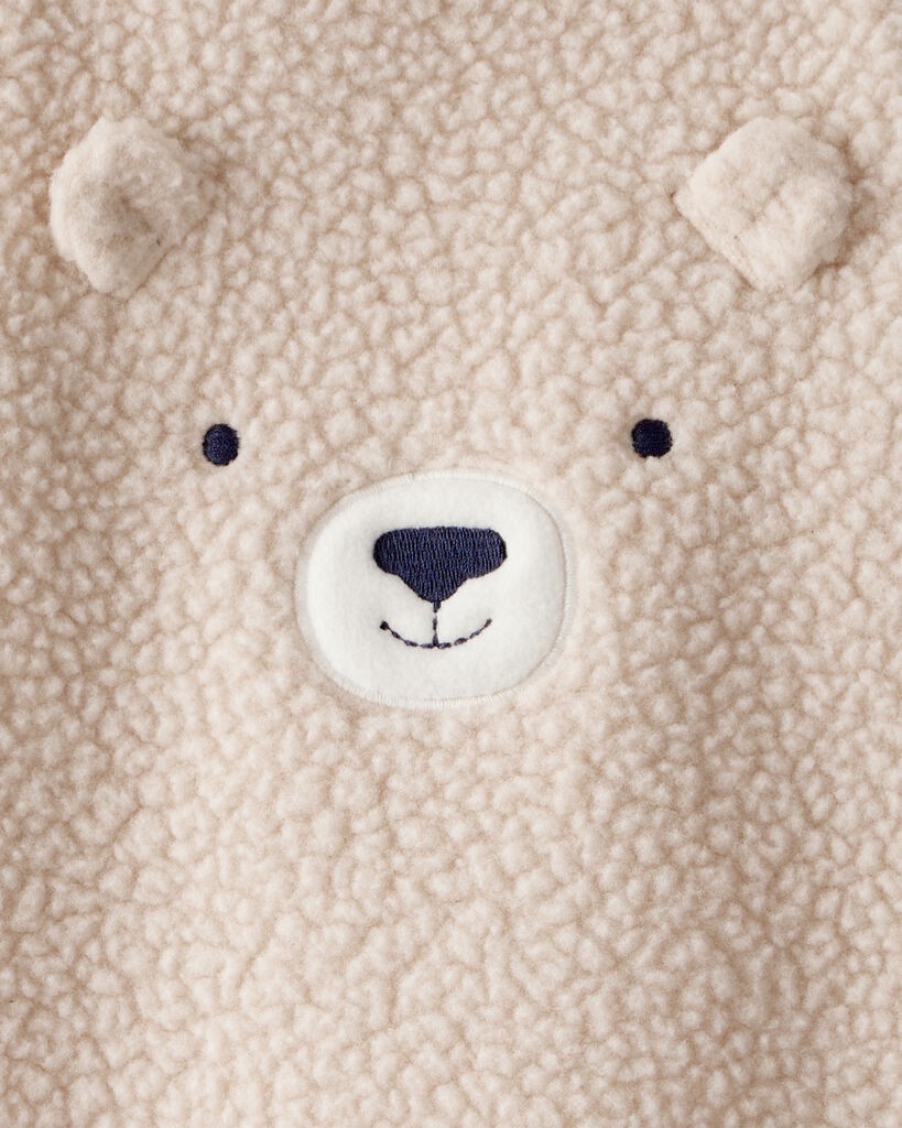 slide 5 of 6, Carter's Carters Baby Boy 2-Piece Bear Sherpa Long-Sleeve Overall Set - Brown Beige 18M, 2 pc