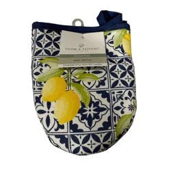 Room & Retreat Seasonal Lemon Geo Printed Mini Mitts, 2 Pack, 5 In X 7 In