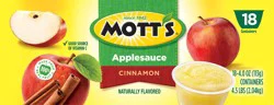 Mott's Cinnamon Applesauce, 4 oz cups, 18 count