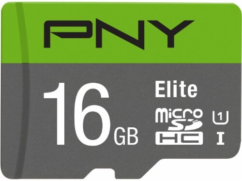 slide 1 of 1, PNY Elite 16Gb Microsdhc Class 10 Memory Card With Adapter, 16 GB