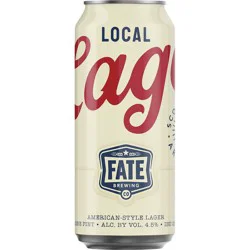 Fate Brewing Company Local Lager